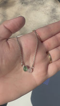 Load and play video in Gallery viewer, toi et moi tourmaline and rose quartz necklace- OOAK
