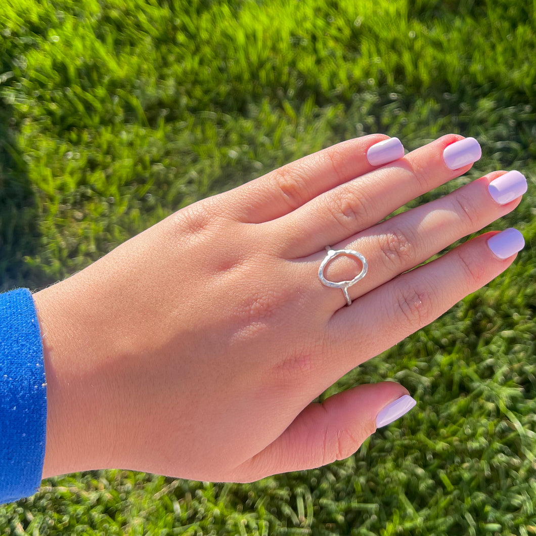 sterling silver oval ring