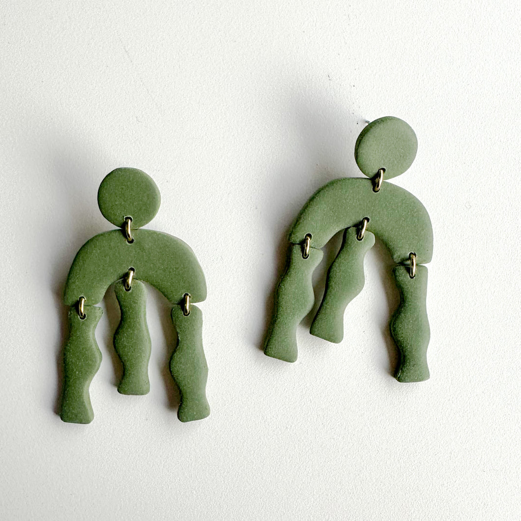 olive green dangles