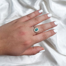 Load image into Gallery viewer, turquoise silver ring/ size 8
