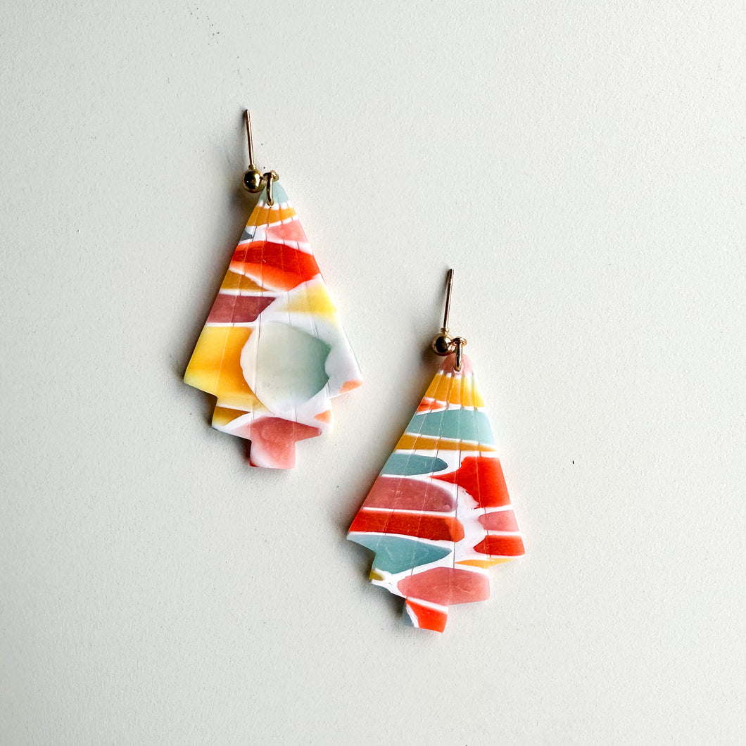 bright art deco dangles