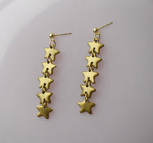 Load image into Gallery viewer, 5 star dangles- antique gold
