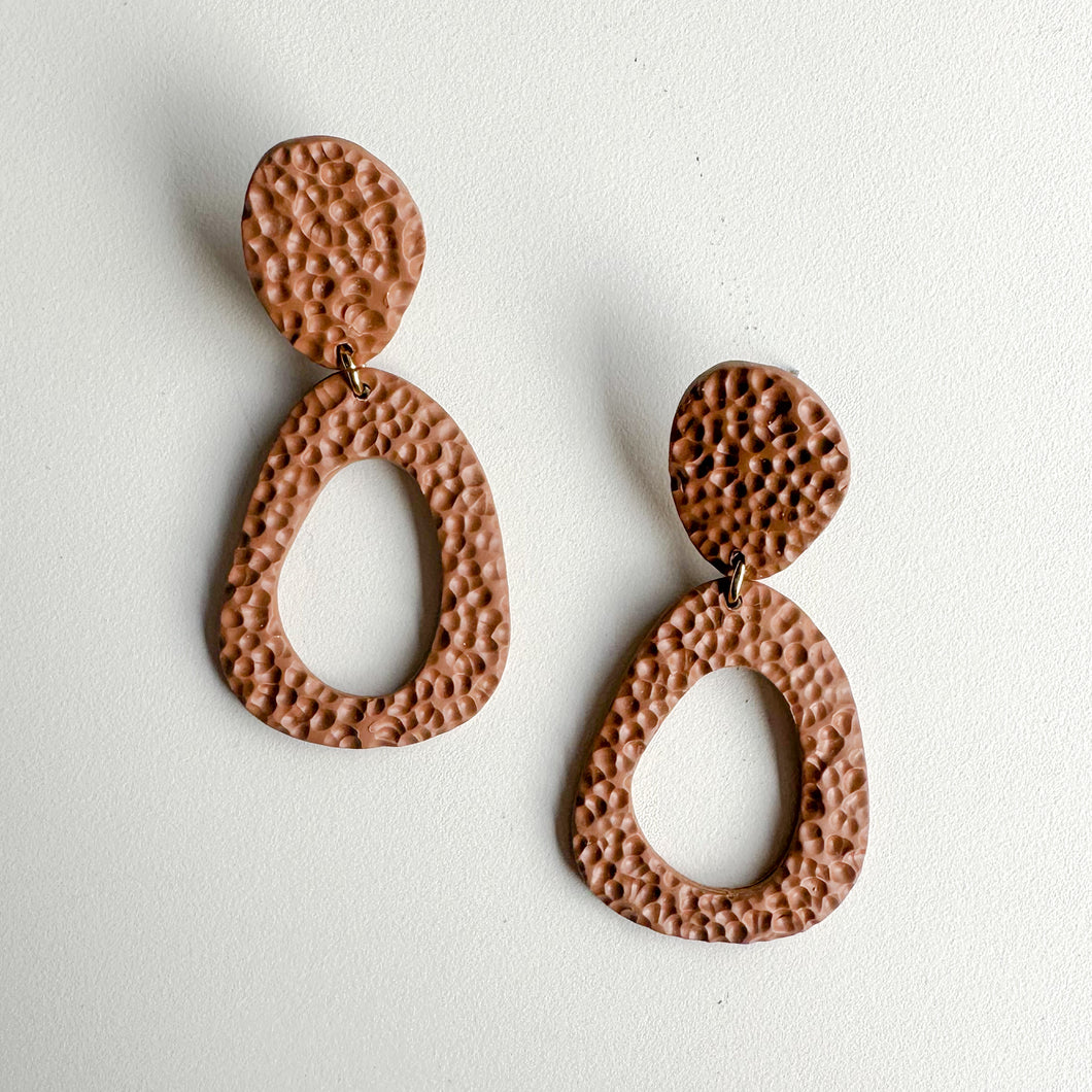 brown textured dangles