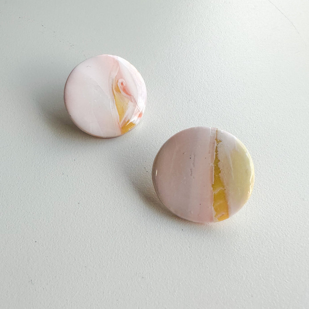 colorful marble large studs