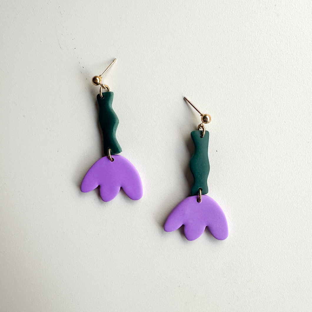 purple flower dangles