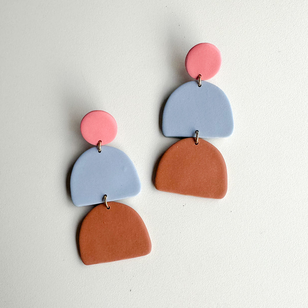 matte colorblock dangles